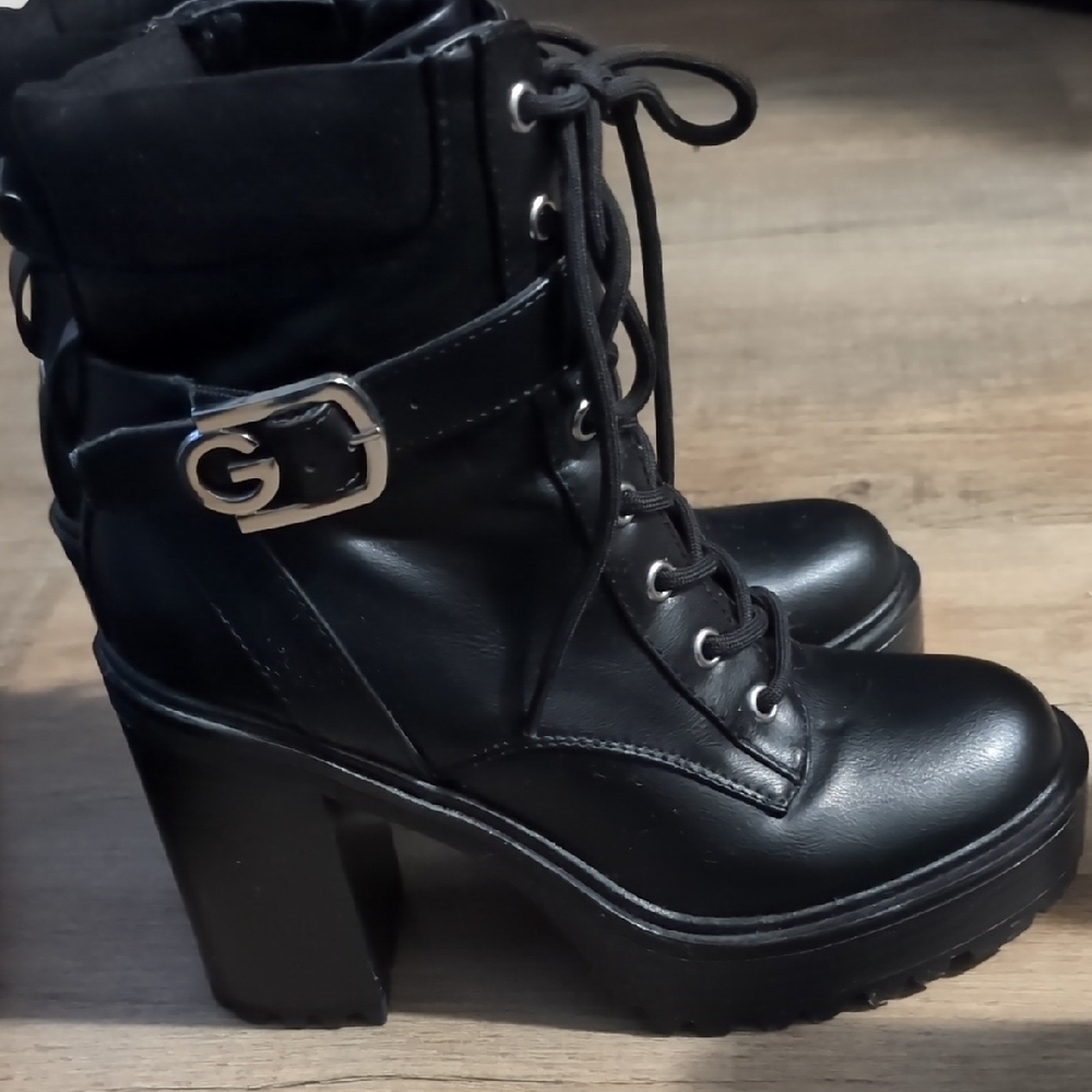 Black Leather Ankle Boots